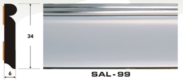 Молдинг SAL-99 (34 х 6 мм) брак распродажа