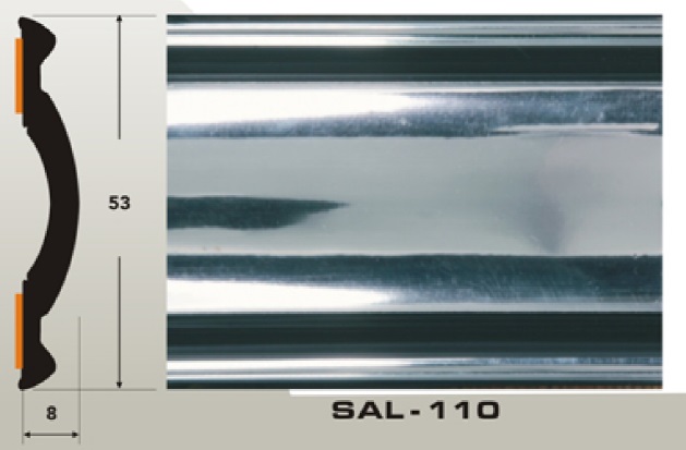 Молдинг SAL-110 (53 х 8 мм) с дефектом распродажа!