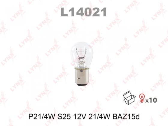 Лампа габаритного освещения Р21/4W 12V 21/4W белый цвет, 1 шт.  